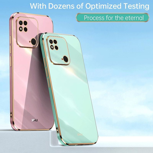 For Xiaomi Redmi 10C XINLI Straight Edge 6D Electroplate TPU Phone Case(Pink)