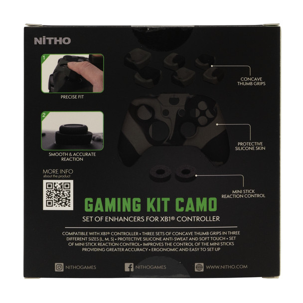 Nitho Xb1 Gaming Kit Camo  Set Of Enhancers For Xbox One® Controllers