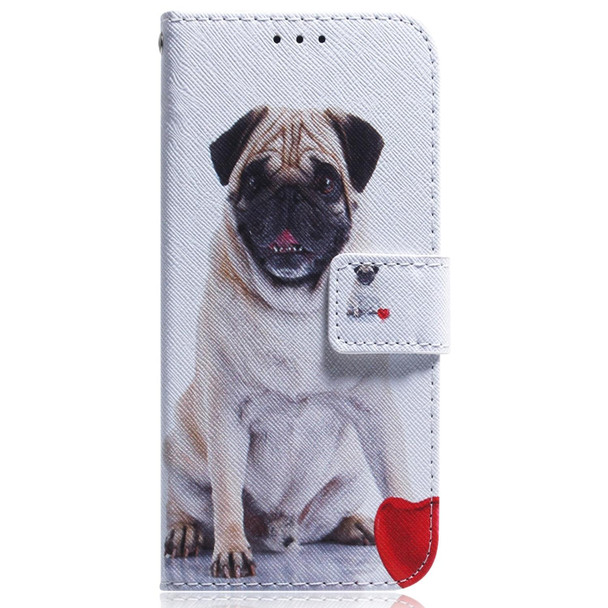 For Tecno Pova 4 Coloured Drawing Flip Leatherette Phone Case(Pug)