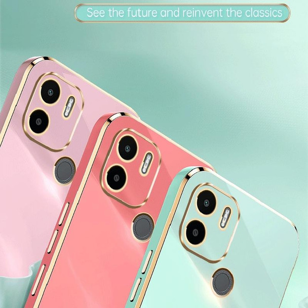 For Xiaomi Redmi A1+ XINLI Straight Edge 6D Electroplate TPU Phone Case(Cherry Purple)