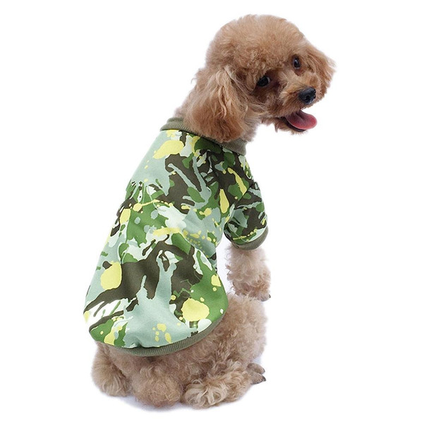 Dog Clothes Camouflage Series Fleece Sweater Small Pet Clothing, Size: L(Camouflage Black)