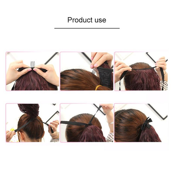 Natural Long Straight Hair Ponytail Bandage-style Wig Ponytail for WomenLength: 45cm (Black Brown)