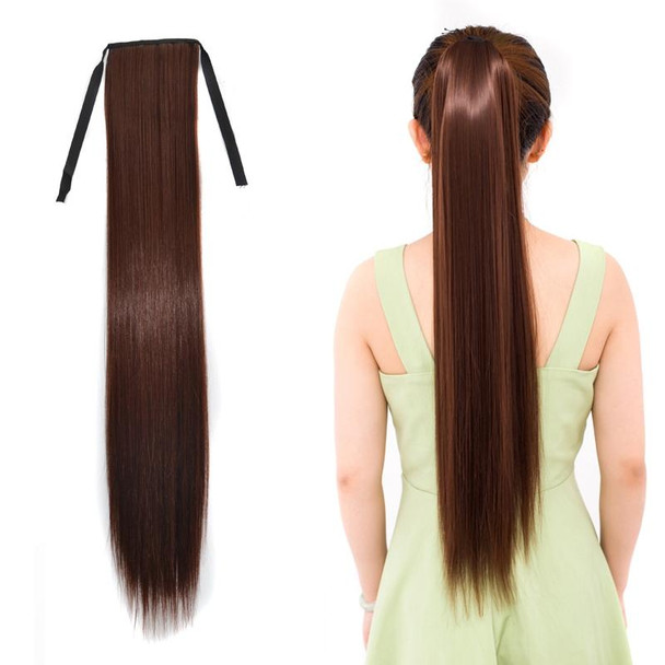 Natural Long Straight Hair Ponytail Bandage-style Wig Ponytail for WomenLength: 75cm (Marron)