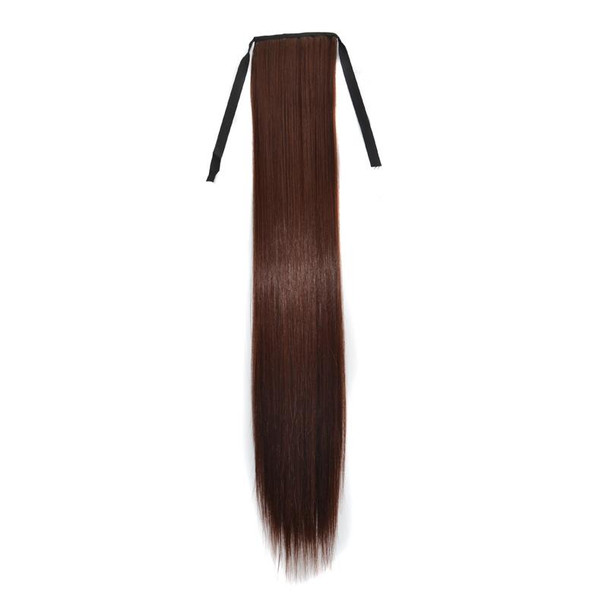 Natural Long Straight Hair Ponytail Bandage-style Wig Ponytail for WomenLength: 75cm (Marron)