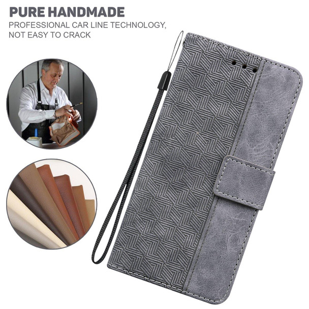 For Tecno Pova Neo 2 Geometric Embossed Leatherette Phone Case(Grey)