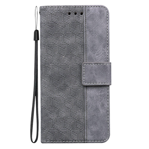For Tecno Pova Neo 2 Geometric Embossed Leatherette Phone Case(Grey)