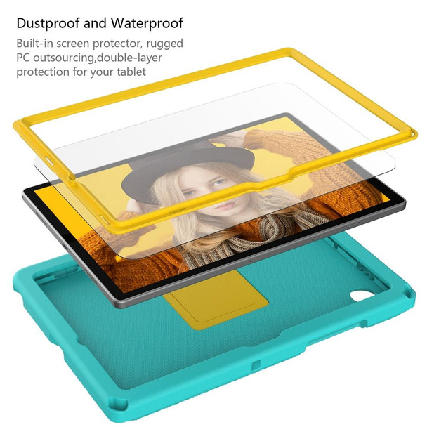For Samsung Galaxy Tab A8 10.5 2021 EVA + PC Shockproof Tablet Case with Waterproof Frame(Glacier Green)
