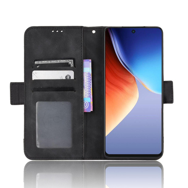 For Tecno Camon 19 Skin Feel Calf Texture Card Slots Leatherette Phone Case(Black)