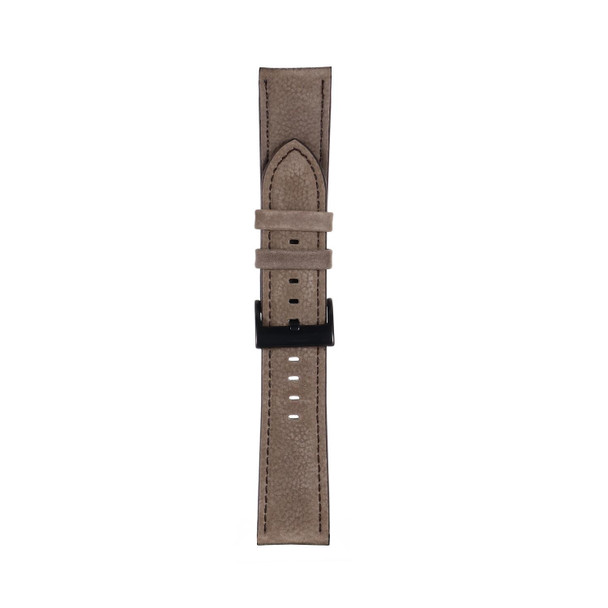 22mm For Samsung Galaxy Watch5 40mm / 44mm Litchi Texture Leatherette Watch Band(Dark Grey)