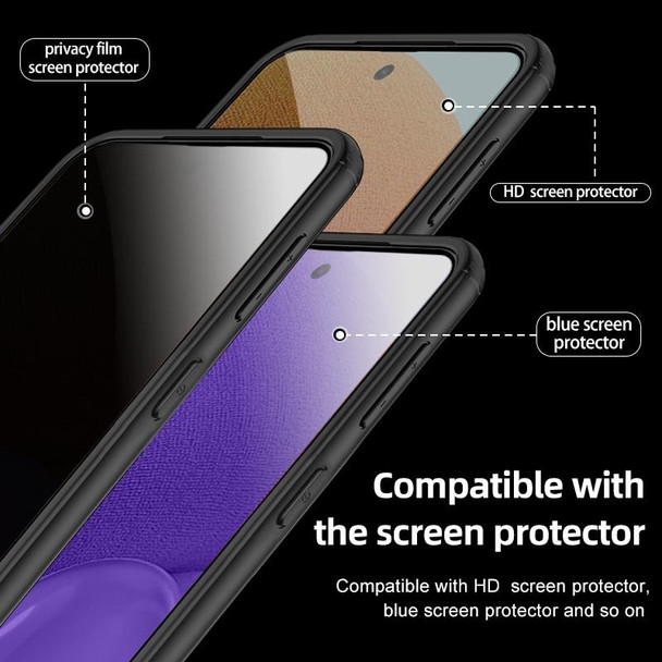 For Samsung Galaxy A54 5G Armor Clear TPU Hard PC Phone Case(Matte Black)