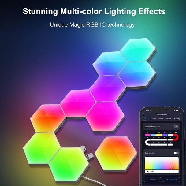 12pcs / Set Gaming Ambient Light Smart Chiclet Backdrop Quantum Wall Light, Versions: Bluetooth