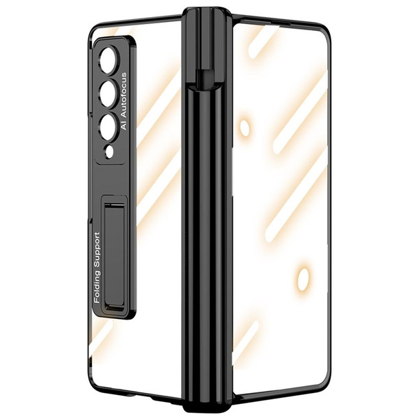 For Samsung Galaxy Z Fold4 GKK Magnetic Fold Hinge Shockproof Phone Case with Pen Slots(Silver)