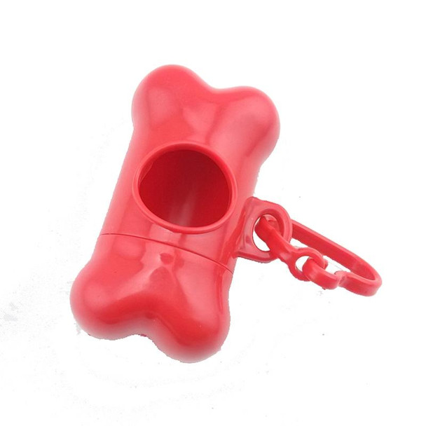 Dog Poop Dispenser Dog Poop Bag Bone Dispenser Case Pet Waste Bags(Red)