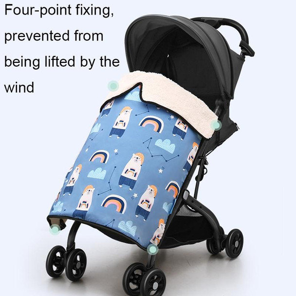 BB1021 Stroller Padded Thickened Windproof Blanket Waterproof Portable Warm Baby Blanket(Elk)