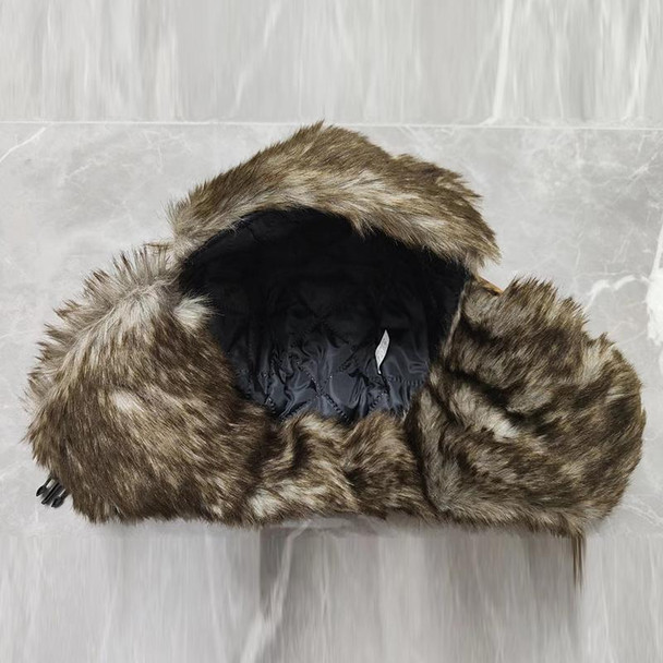 Earflap Hat Camouflage Warm Winter Elderly Hat Cap Thick Flaps Ski Hat, Size: Free Size(Gray)