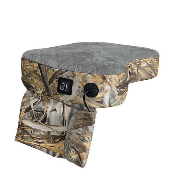 Outdoor Portable Camouflage 3 Gear Adjustable Heated Cushion 40x27x7cm(Reed)