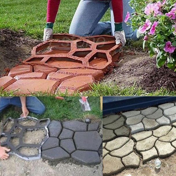 Manual Cement Concrete Road Mold Plastic Mold DIY Garden Pavement Mold