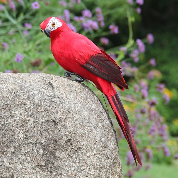 35cm Simulation Parrot Simulation Macaw Horticultural Decoration (Red)