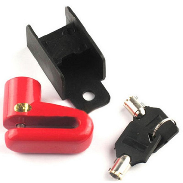 2 PCS Heavy Duty Motorcycle Moped Scooter Disk Brake Rotor Anti-theft Security Lock(Red)