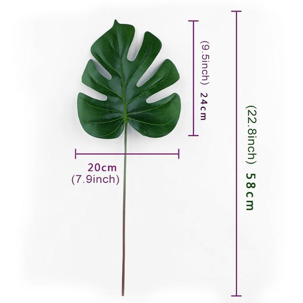 Home Handcrafts Green Artificial Tropical Plant Leaf Fake Palm Leaves Monstera Decoration