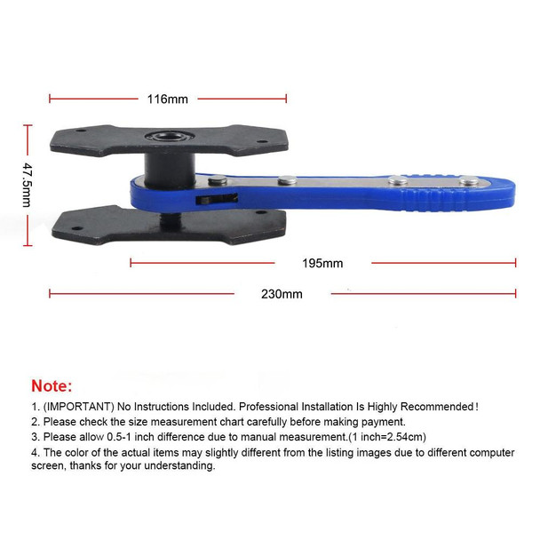 Car Ratchet Brake Piston Spreader Caliper Pad (Blue)