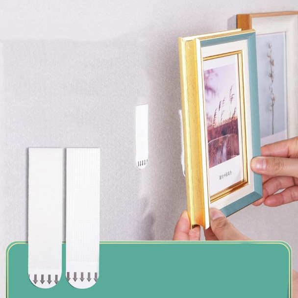 10pcs Picture Hanging Strips Hook and Loop Tape Picture Hanger 4.5x1.7cm