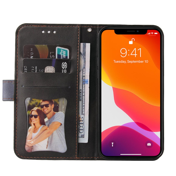 Business Stitching-Color Horizontal Flip PU Leatherette Case with Holder & Card Slots & Photo Frame - iPhone 13 mini(Grey)