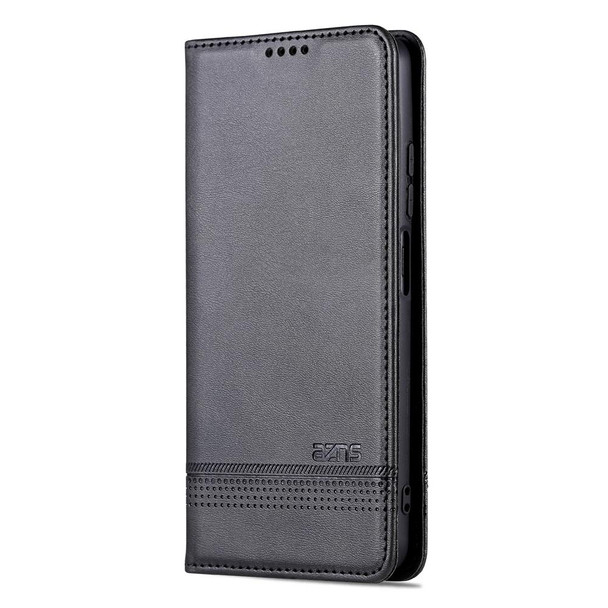 For Xiaomi Redmi Note 12 Pro 5G China / Note 12 Pro 5G+ China AZNS Magnetic Calf Texture Flip Leather Phone Case(Black)