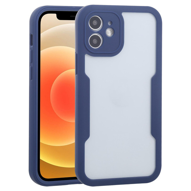 Acrylic + TPU 360 Degrees Full Coverage Shockproof Protective Case - iPhone 12(Blue)