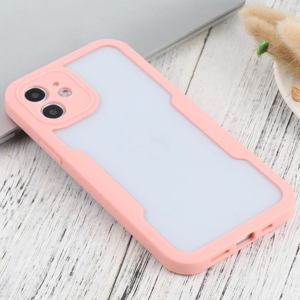 Acrylic + TPU 360 Degrees Full Coverage Shockproof Protective Case - iPhone 12(Pink)