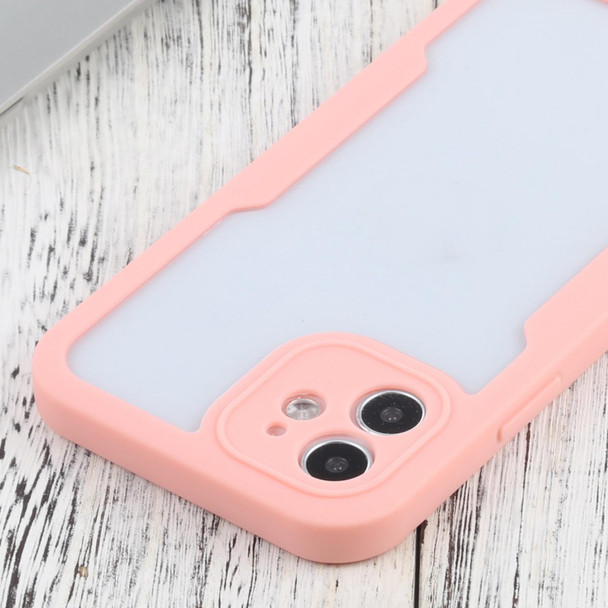 Acrylic + TPU 360 Degrees Full Coverage Shockproof Protective Case - iPhone 12(Pink)