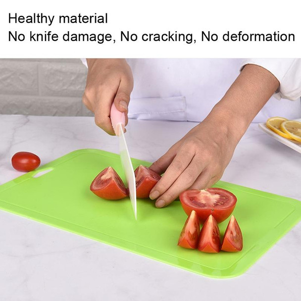 2pcs Baby Auxiliary Cutting Board Fruit and Vegetable Cutting Plastic Board(Green)