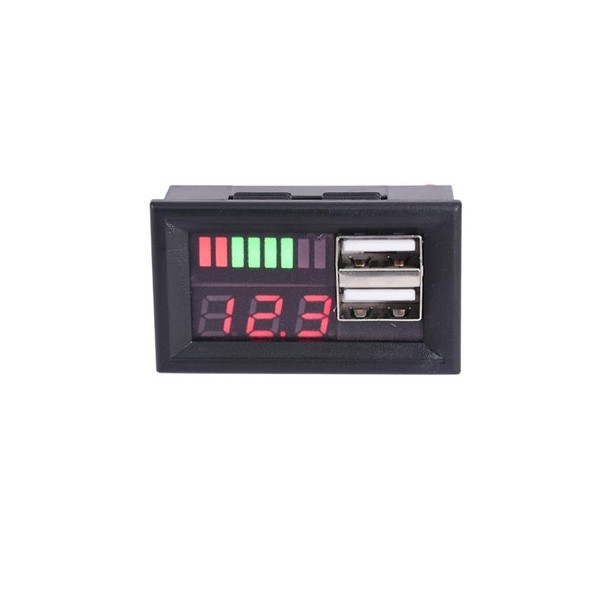 DL-USB-02 Car 12V Battery Voltage Power Display Meter Head Integrated Dual USB Output 5V2A Voltage Conversion