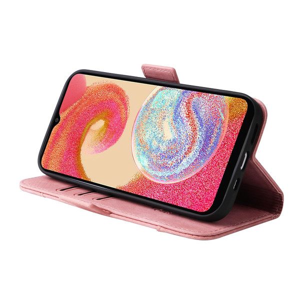 For Samsung Galaxy A04e BETOPNICE Dual-side Buckle Leatherette Phone Case(Pink)