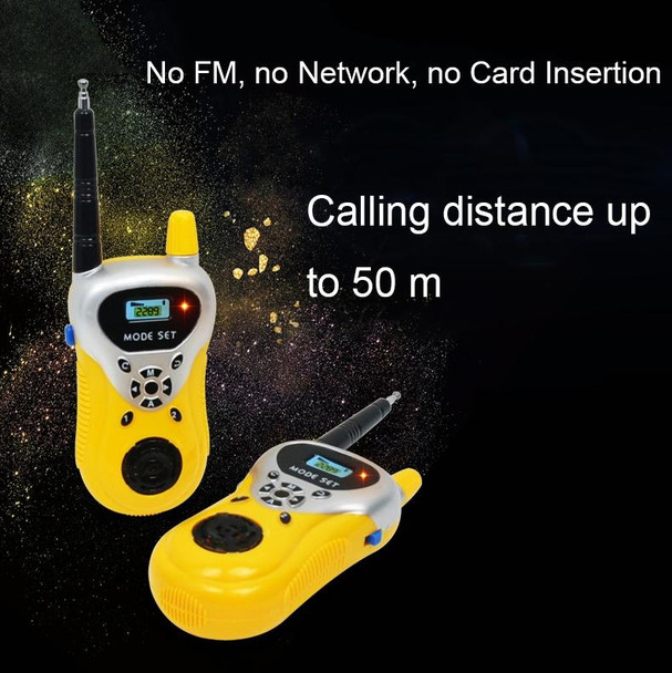 2289 1 Pair Children Mini Walkie Talkie Toys Wireless Talking Outdoor Interactive Toys(Yellow)