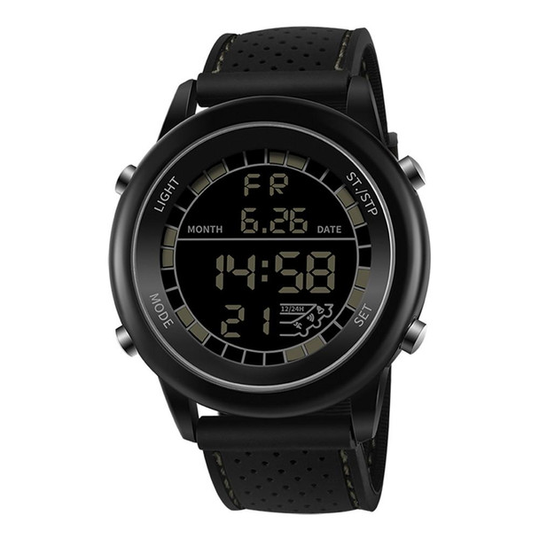 SANDA  411 Multifunctional Wports Watch Male Youth Fashion Model Male Waterproof Student Electronic Watch(Black)