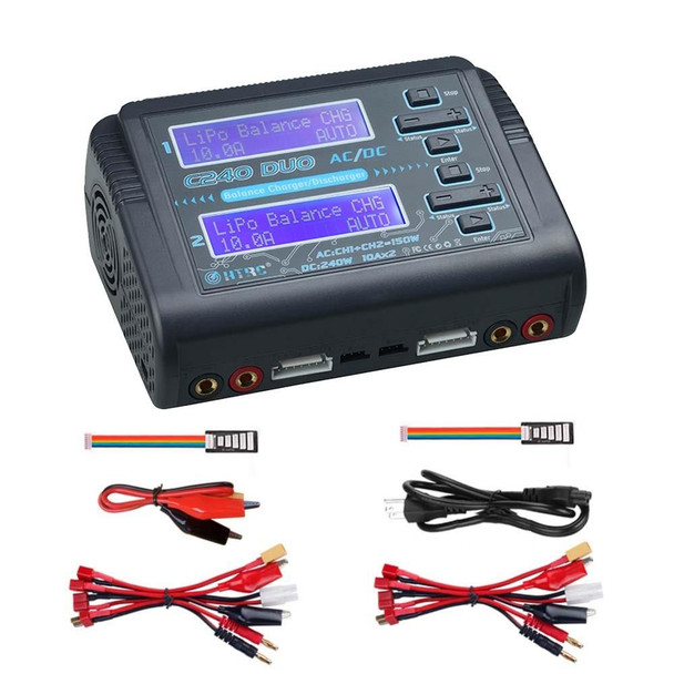 HTRC C240 Balanced Lithium Battery Charger Remote Control Airplane Toy Charger, Specification:US Plug