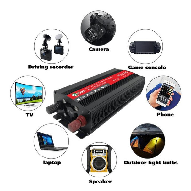 Gurxun 4000W Home Car Power Converter Sine Wave Inverter, Specification: 60V To 220V