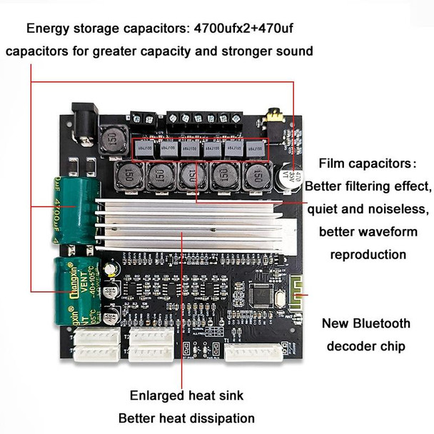 TWS Bluetooth Speaker 2.1 Stereo TPA3116D2 Amplifier Motherboard Module(Split)