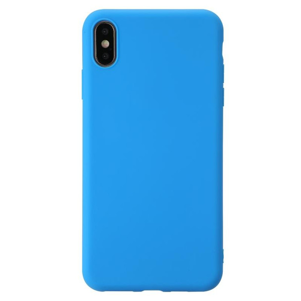 iPhone XS Max Shockproof Frosted TPU Protective Case(Light Blue)