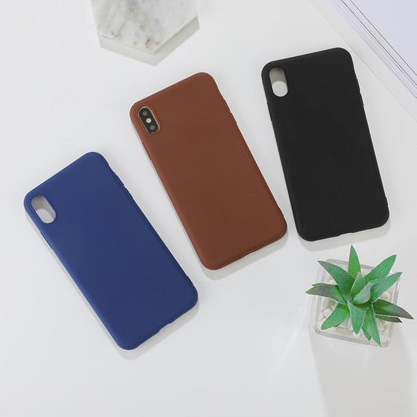 iPhone XS Max Shockproof Frosted TPU Protective Case(Dark Blue)