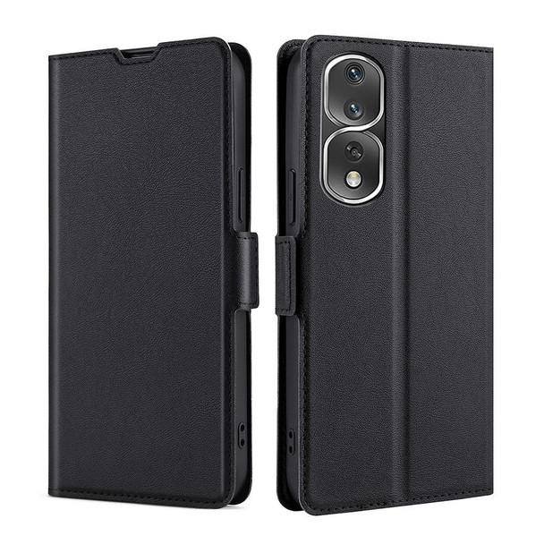 For Honor 80 Pro Ultra-thin Voltage Side Buckle Horizontal Flip Leatherette Phone Case(Black)