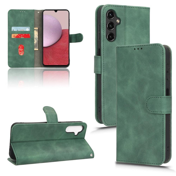 For  Samsung Galaxy A14 5G Skin Feel Magnetic Flip Leatherette Phone Case(Green)