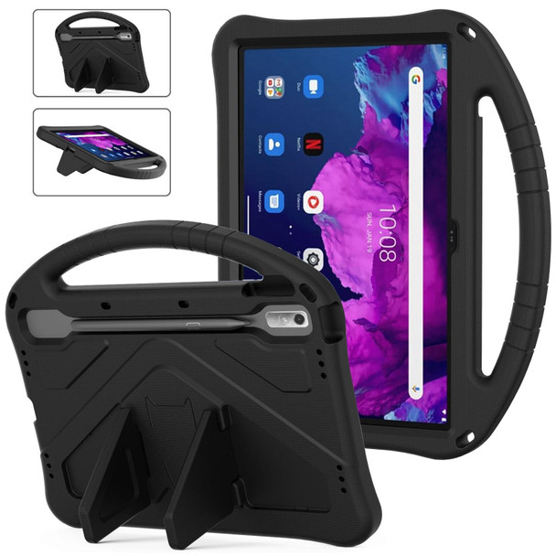 For Lenovo Tab P11 Pro 11.2 2023 TB-132FU / TB-138FC / P11 Pro11.5 2022 TB-J706F 2021 / TB-J716 2022 EVA Shockproof Tablet Case with Holder(Black)
