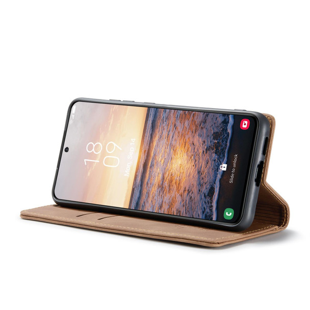 For Samsung Galaxy S23+ 5G CaseMe 013 Multifunctional Horizontal Flip Leatherette Phone Case(Brown)