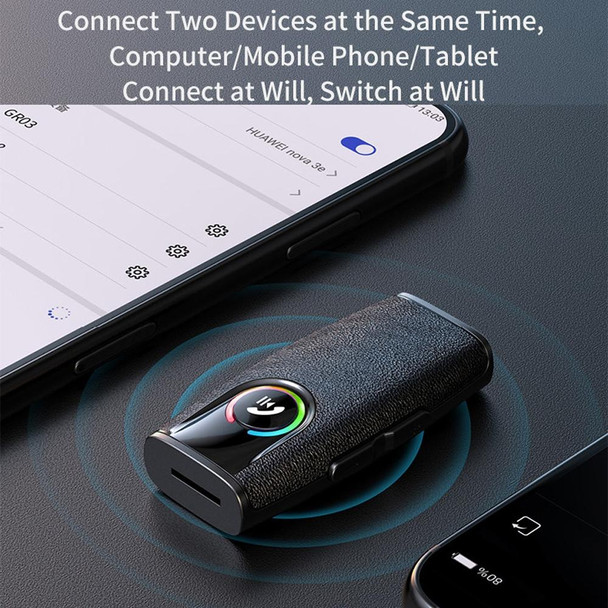 GR03 Car Bluetooth 5.1 Audio Receiver Wireless Adapter Converter(Black)