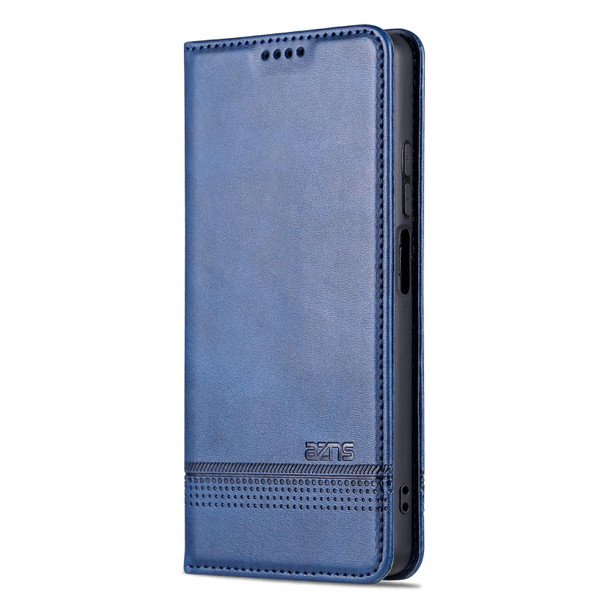 For Xiaomi Redmi Note 12 China AZNS Magnetic Calf Texture Leather Phone Case(Dark Blue)