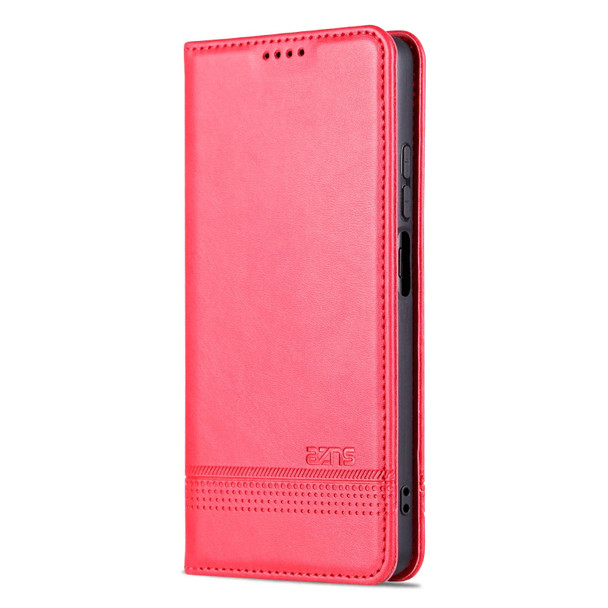 For Xiaomi Redmi Note 12 China AZNS Magnetic Calf Texture Leather Phone Case(Red)