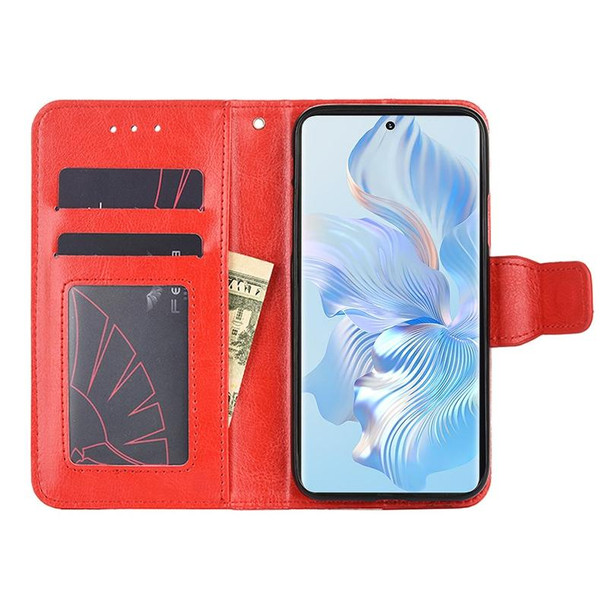 For OPPO A58 5G Crystal Texture Leatherette Phone Case(Red)