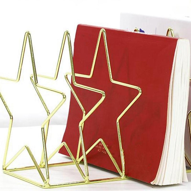 Gold S Shape Electroplated Bookend Desk Organizer Desktop Office Home Bookends Book Holder Book Stand Creative Bookshelf(Gold)